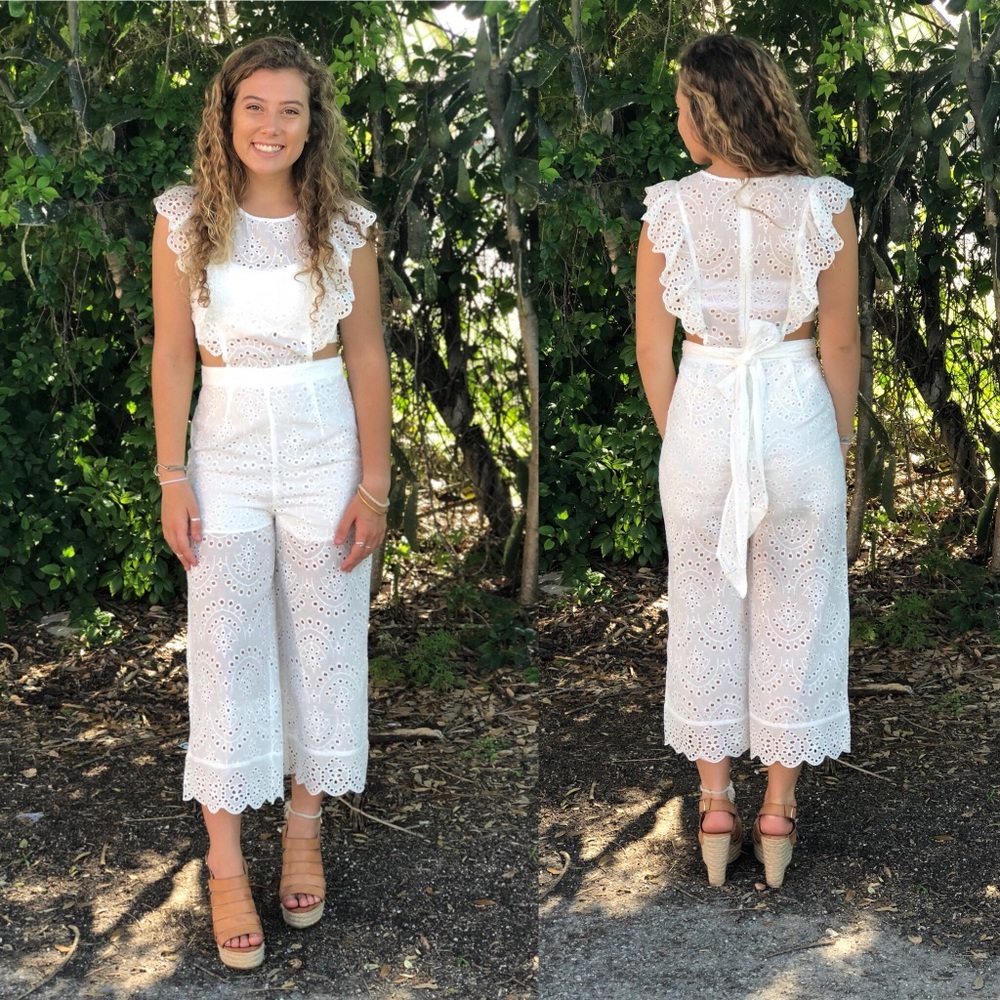 Eyelet Ivory Jumper